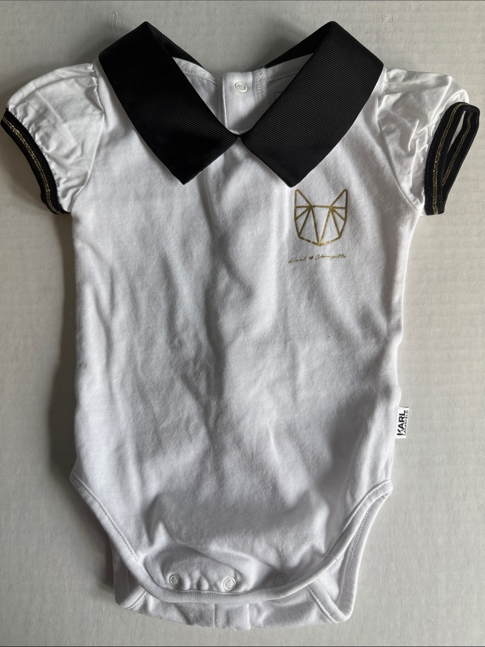 Karl Lagerfeld baby bodysuit with gold detail | 1m / 54 cm